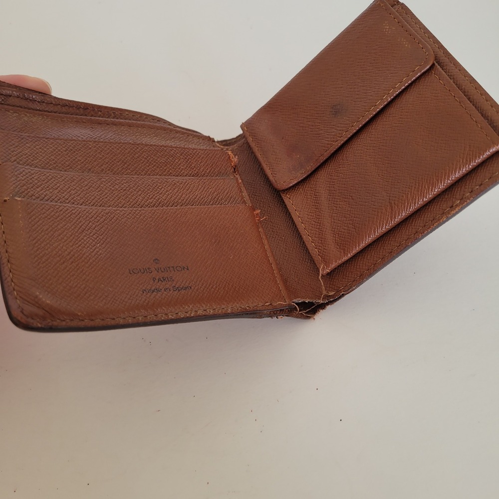 Louis Vuitton Monogram Bifold Wallet Brown CA0024 Made in Spain Project Piece - Picture 3 of 15
